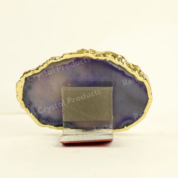 Crystal Stone Agate Faith Hope Love Sileces & Coaster for Table Decoration