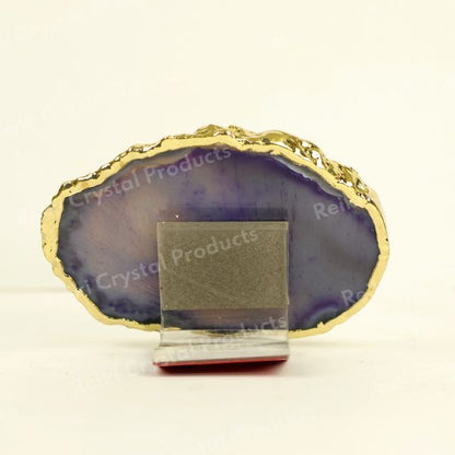 Crystal Stone Agate Faith Hope Love Sileces & Coaster for Table Decoration