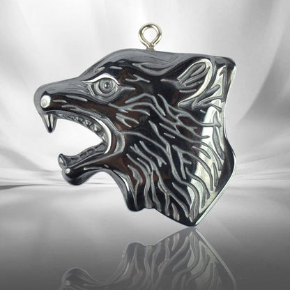 Crystal Stone Hematite Pendant - Locket with Metal Chain