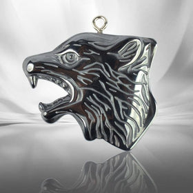 Hematite Crystal Tiger Shape Pendant