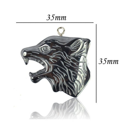 Hematite Crystal Stone Tiger Pendant