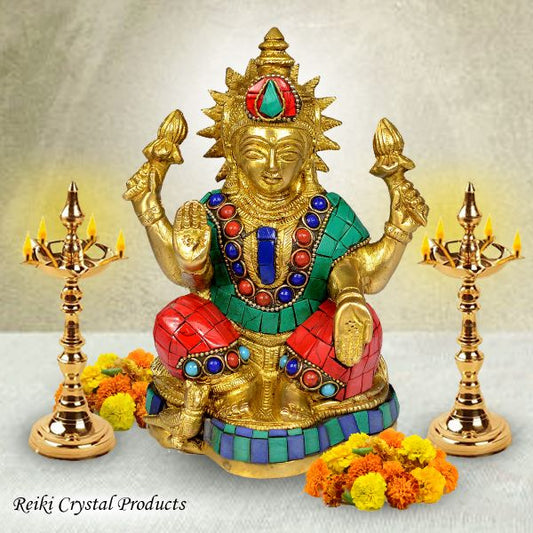 Brass laxmi Statue for Diwali, Home Decor-1400-1450 Gram