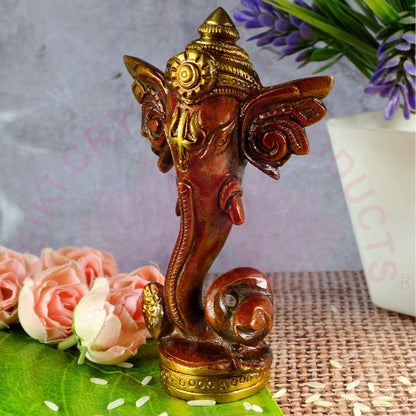 Ganesha Brass with stone Idol for Diwali Pujan and Home Decor