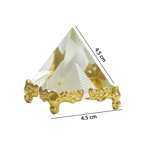 Glass Crystal Pyramid for Positive Energy Pack of 1 pc