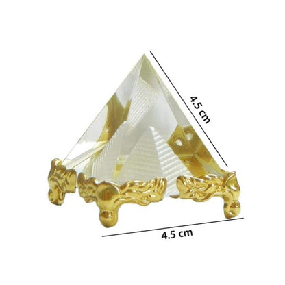 Glass Crystal Pyramid for Positive Energy Pack of 1 pc