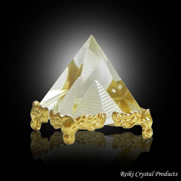 Glass Pyramids For Ritual Vastu/Feng Shui Glass Crystal Pyramid for Positive Energy and Vastu ...
