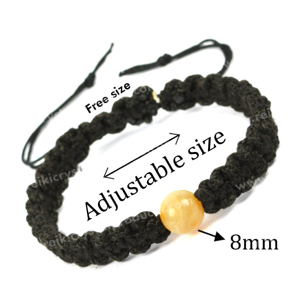 Natural Crystal Stone Macrame Nylon Cord Adjustable Energized By Reiki Grand Master