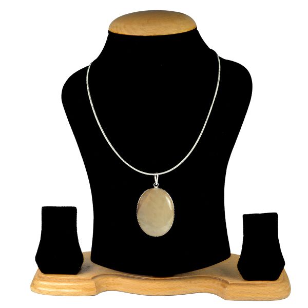 Golden Quartz Gemstone Pendant Necklace