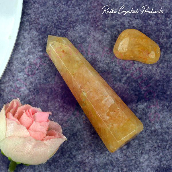 Golden Quartz Crystal Pencil / Obelisks