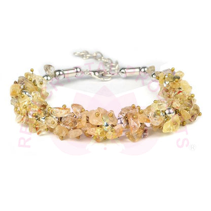 Natural Crystal Stone Adjustable Chip Beads Bracelet