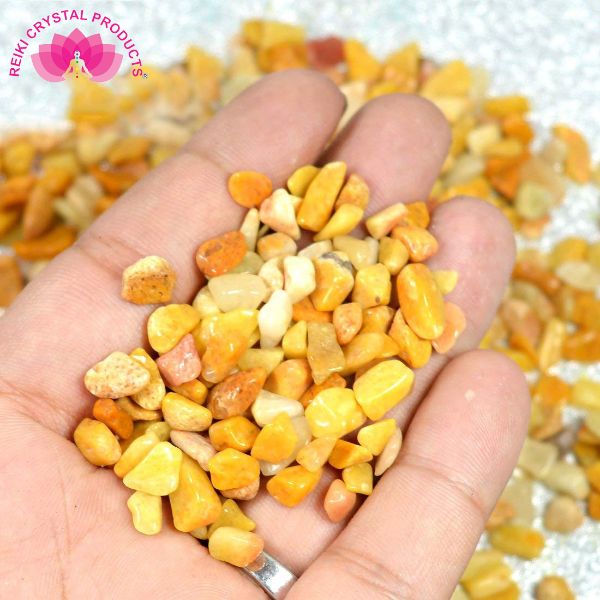 Natural Golden Quartz Crystal / Stone Chips