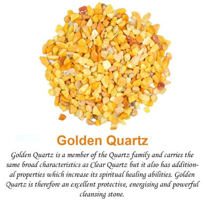 Natural Golden Quartz Crystal / Stone Chips