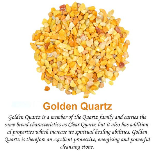 Natural Golden Quartz Crystal / Stone Chips