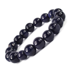 Natural Crystal Stone 12 mm Round Beads Bracelet