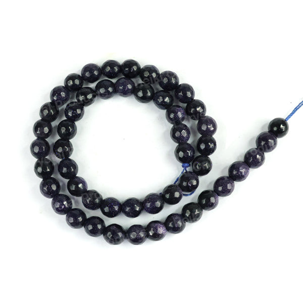 Natural Crystal Stone 8 mm Faceted Loose Beads 45-50 pcs for Making Bracelet Mala Necklaces