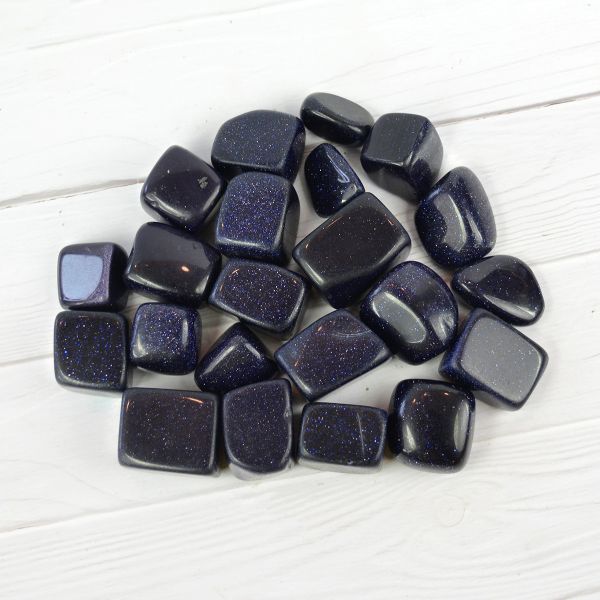 Goldstone Blue Tumble Stone