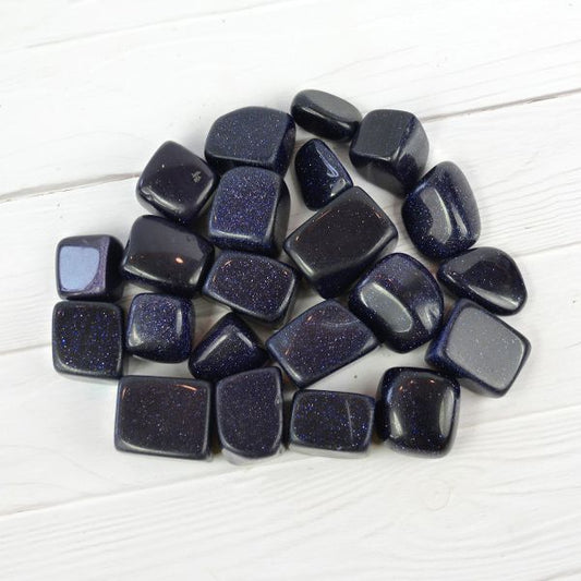 Goldstone Blue Tumble Stone
