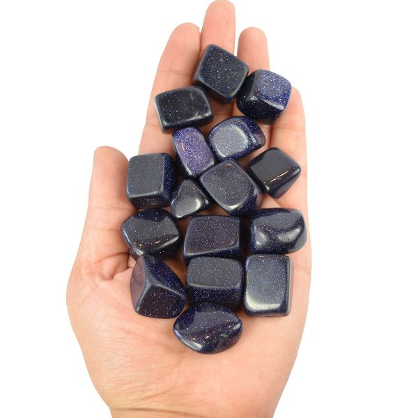 Goldstone Blue Tumble Stone