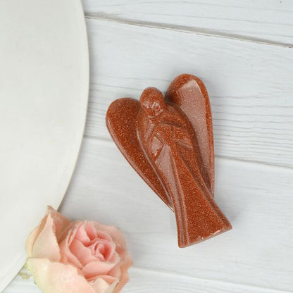 Natural Crystal Angel Size 7.6 cm (3 inch)