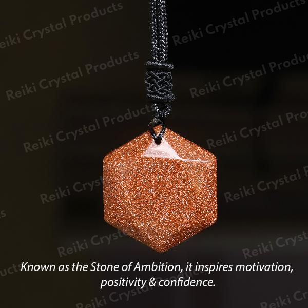 Natural Crystal Stone Star Shape Pendant with Thread for Unisex