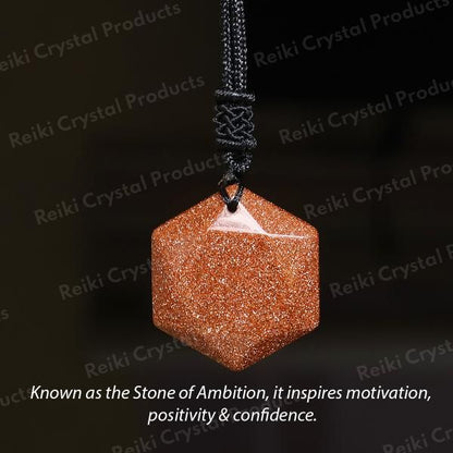 Natural Crystal Stone Star Shape Pendant with Thread for Unisex