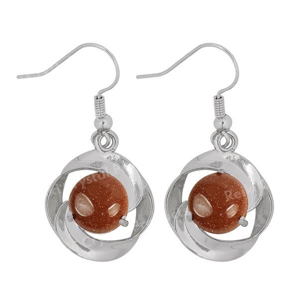 Natural Crystal Stone Earrings for Girls Women