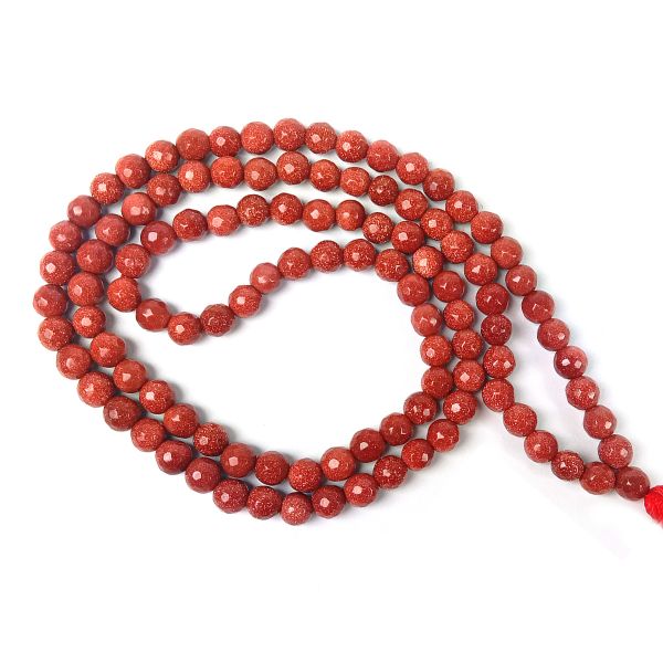 Natural Crystal Stone 6 mm 108 Faceted Beads Jaap Mala for Unisex