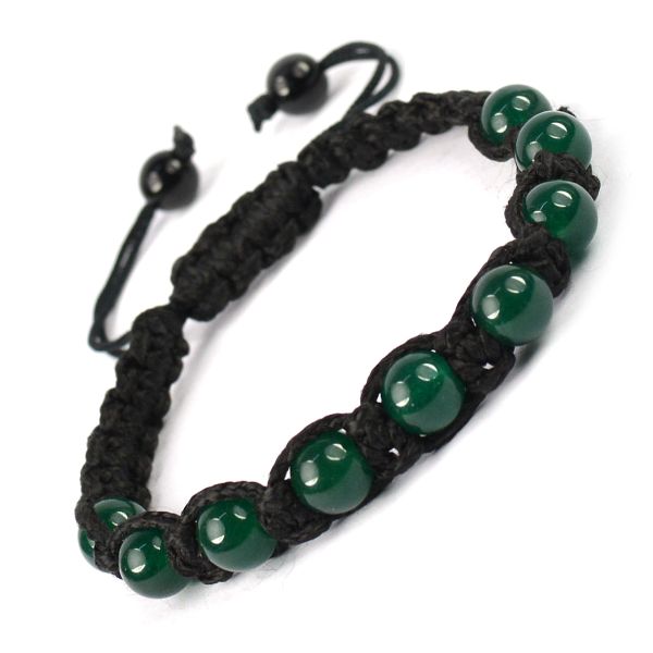 Natural Crystal Stone 8 mm Round Bead Thread Bracelet