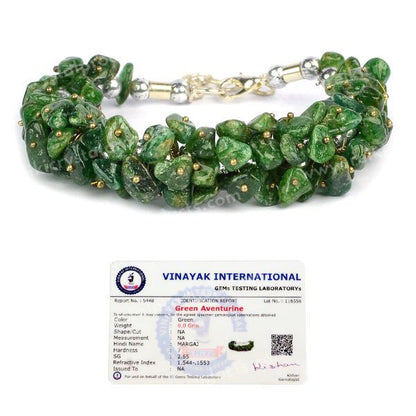 Certified Natural Crystal Stone Adjustable Chip Beads Bracelet