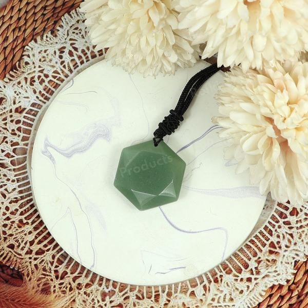 Natural Crystal Stone Star Shape Pendant with Thread for Unisex