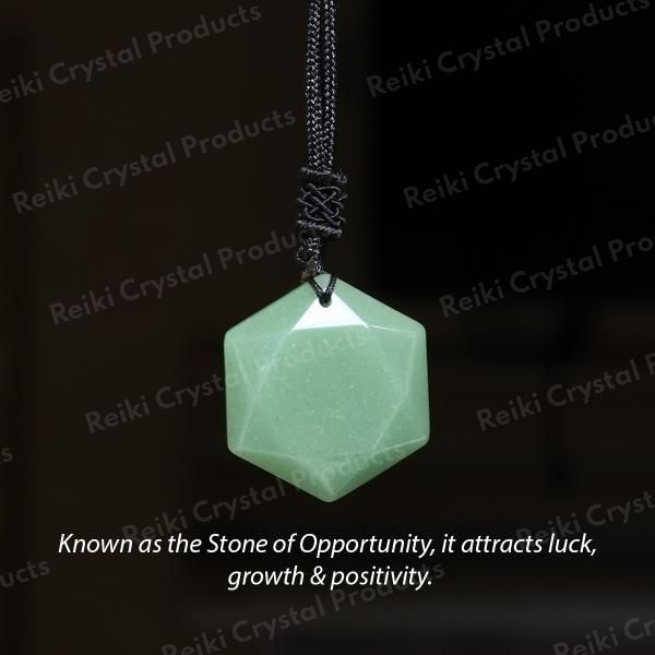 Natural Crystal Stone Star Shape Pendant with Thread for Unisex