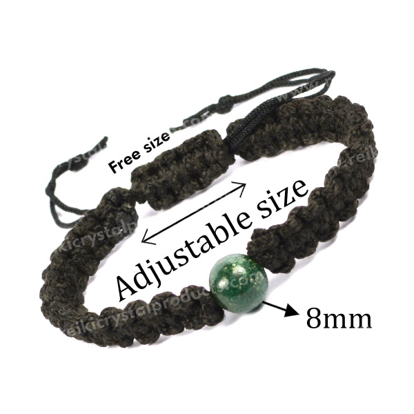 Natural Crystal Stone Macrame Nylon Cord Adjustable Energized By Reiki Grand Master
