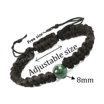Natural Crystal Stone Macrame Nylon Cord Adjustable Energized By Reiki Grand Master