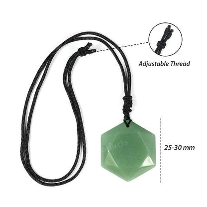 Natural Crystal Stone Star Shape Pendant with Thread for Unisex