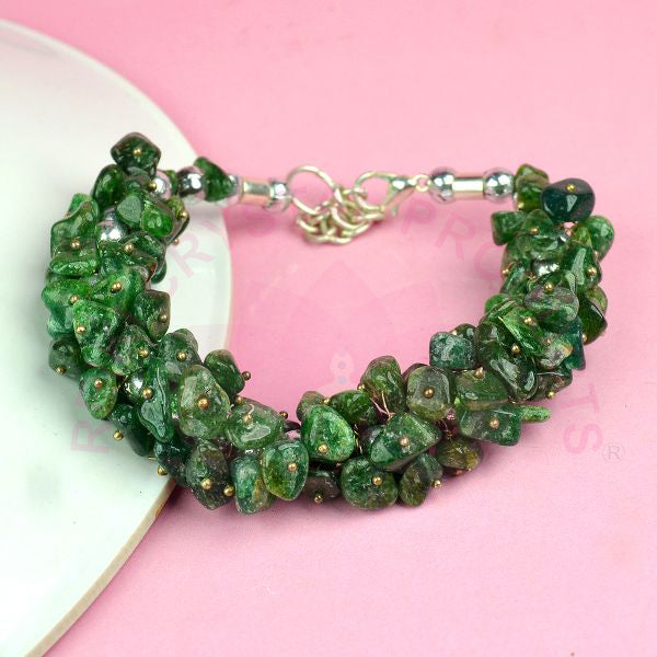 Natural Crystal Stone Adjustable Chip Beads Bracelet