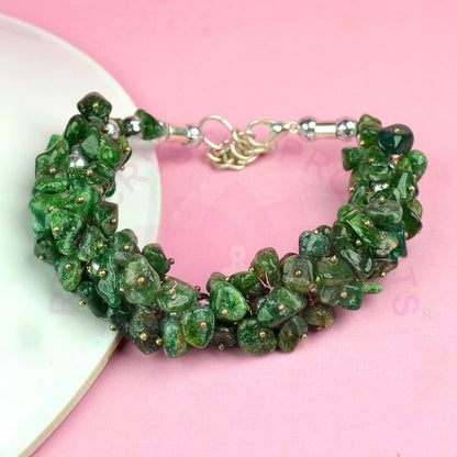Natural Crystal Stone Adjustable Chip Beads Bracelet