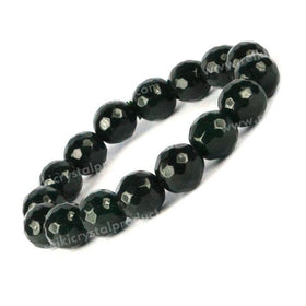 Natural Crystal Stone 12 mm Faceted Beads Bracelet
