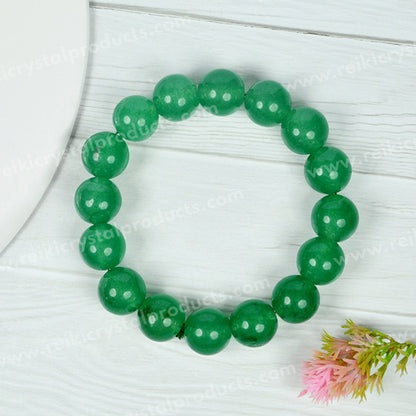 Natural Crystal Stone 12 mm Round Beads Bracelet