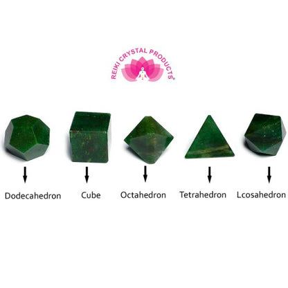Natural Crystal Stone Geometry Set 5 Pc