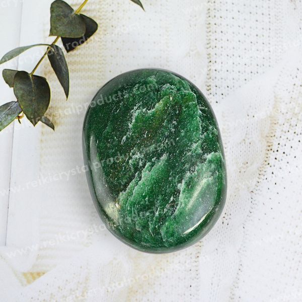 Green Aventurine Crystal Palm Stone Energy Healing Stone