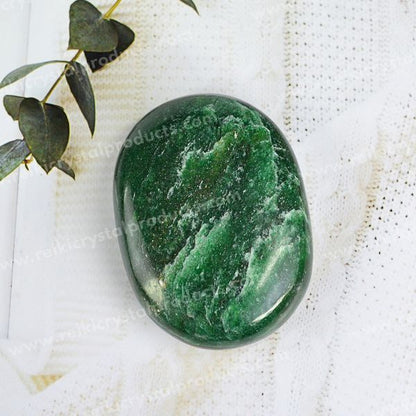Green Aventurine Crystal Palm Stone Energy Healing Stone