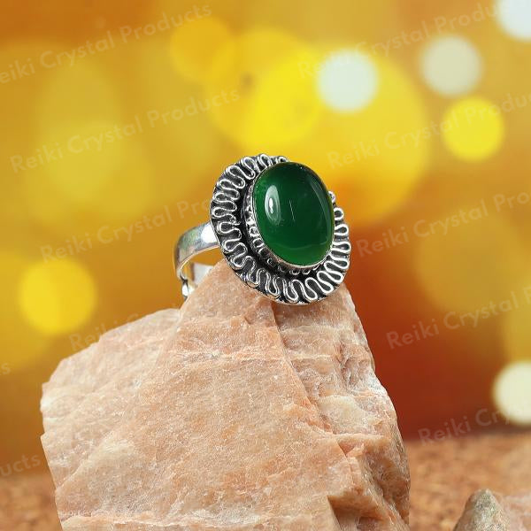 Natural Original Crystal Stone Adjustable Ring
