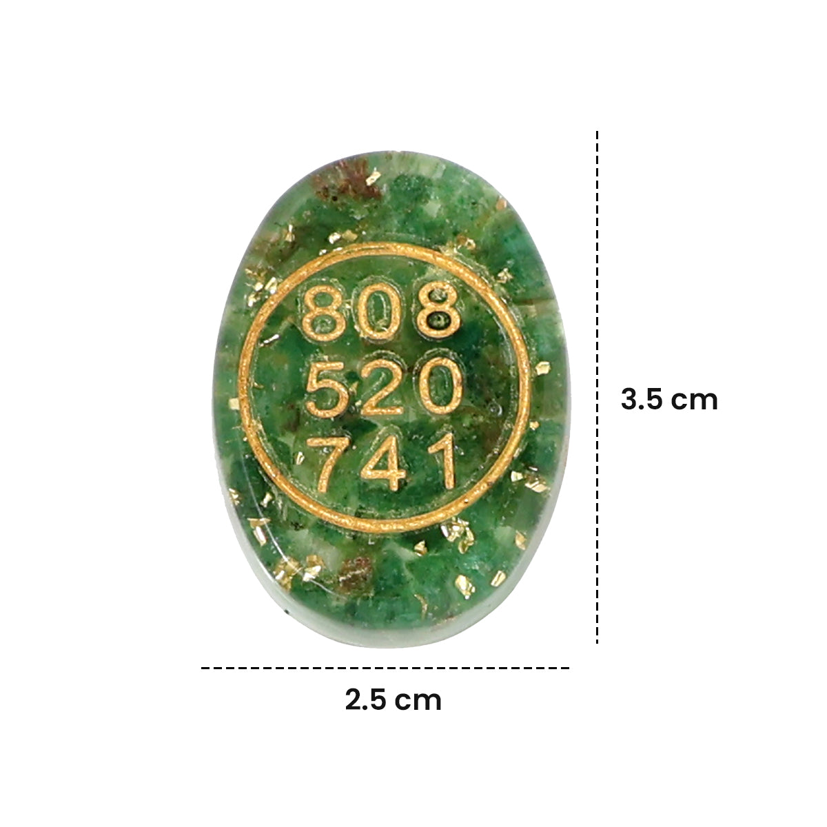 Orgone Zibu Symbol Money Switch Word Green Aventurine Cabochon Pack of 1