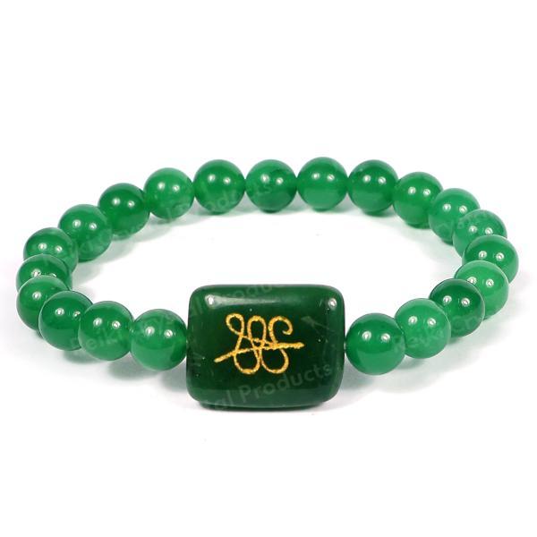 Natural Zibu Coin / Symbol 8 mm Round Beads Bracelet for Unisex