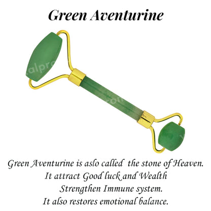 Natural Green Aventurine Stone Facial Massage Roller