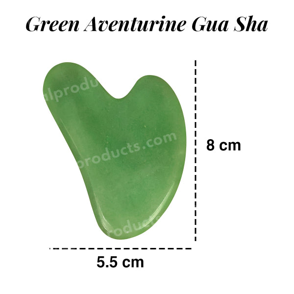 Natural Green Aventurine Facial Massage Roller with Gua Sha