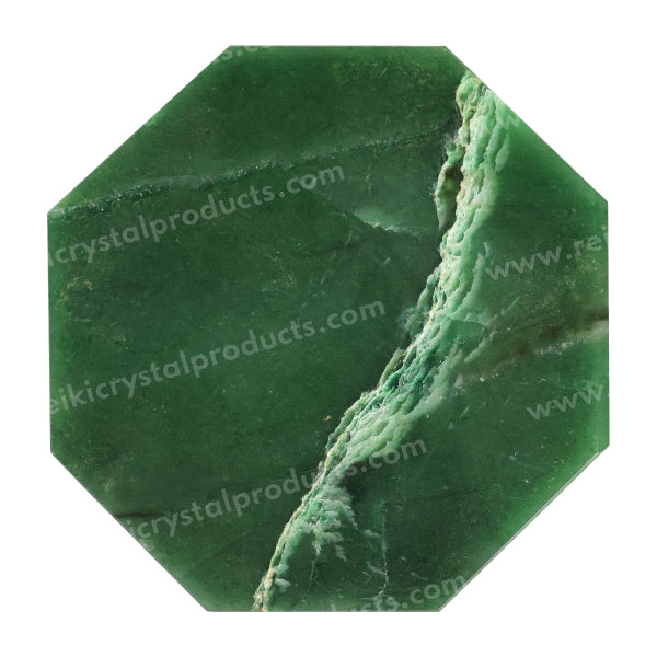 Green Aventurine Zibu Symbol Heaxagon Plate | Size 7 cm