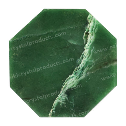 Green Aventurine Zibu Symbol Heaxagon Plate | Size 7 cm