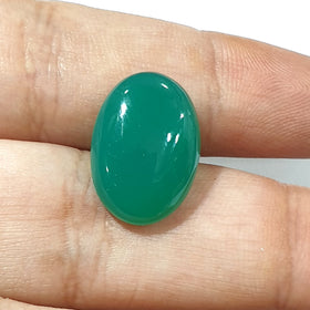 Natural Green Onyx Gemstone 5.25 to 13.25 Ratti Green Onyx Oval Shape Loose Gemstone for Ring, Pendant Cabochons Unisex (Color : Green)