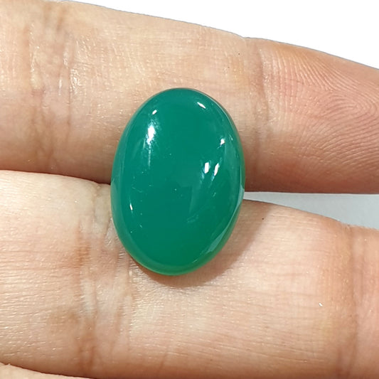 Natural Green Onyx Gemstone 5.25 to 13.25 Ratti Green Onyx Oval Shape Loose Gemstone for Ring, Pendant Cabochons Unisex (Color : Green)